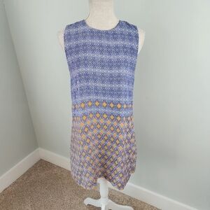 Dainty Halligan Sleeveless Lined Exposed Back Zipper  Shift Dress Size Medium